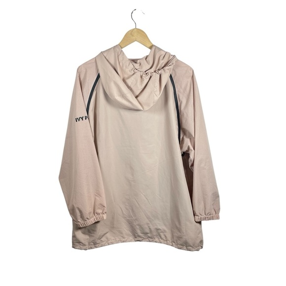 Ivy Park Women’s Perforated Mesh Hooded Pullover Jacket in Dusty Pink Size S - Picture 12 of 15